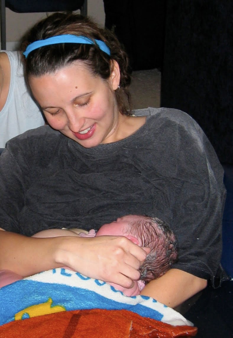 Me and Markus minutes after he was born.